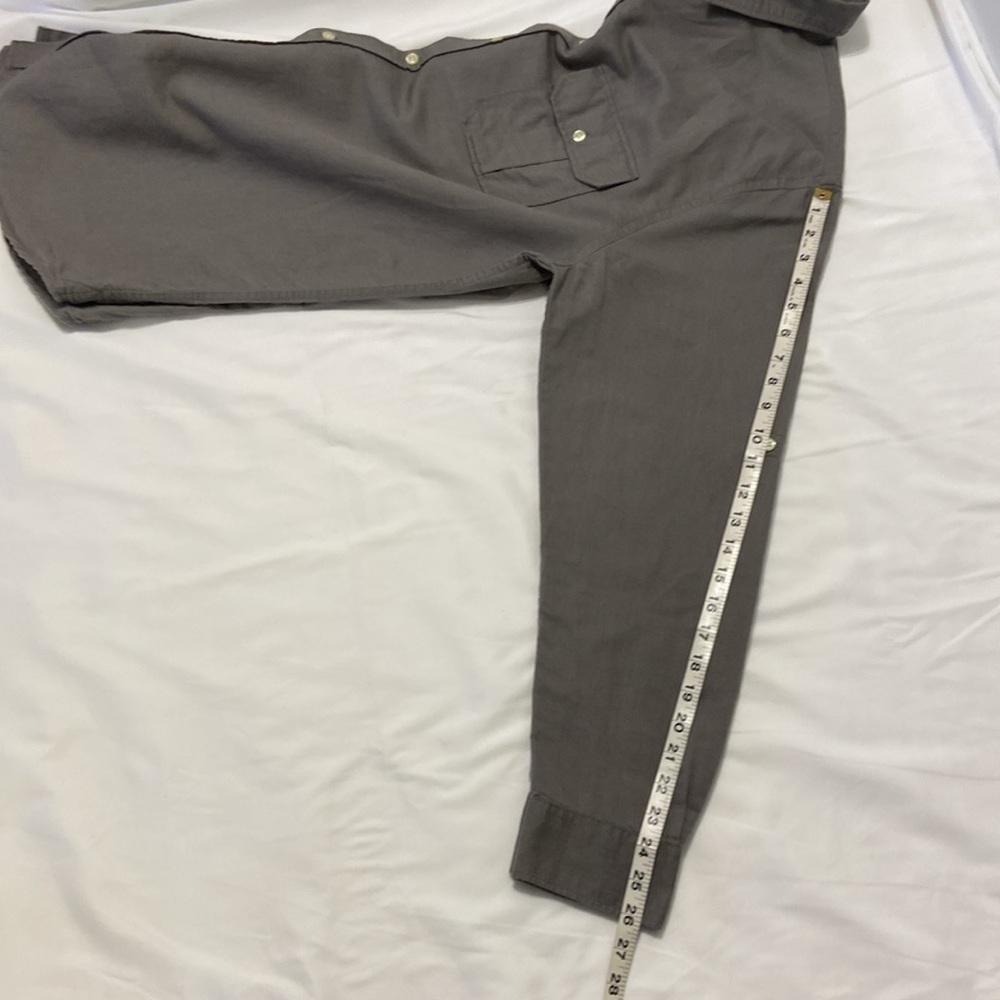 OLD NAVY,ON,MEN,GRAY,LINEN BLEND,BUTTON UP,LONG SLEEVE SHIRT.SIZE-XL. - Picture 7 of 13